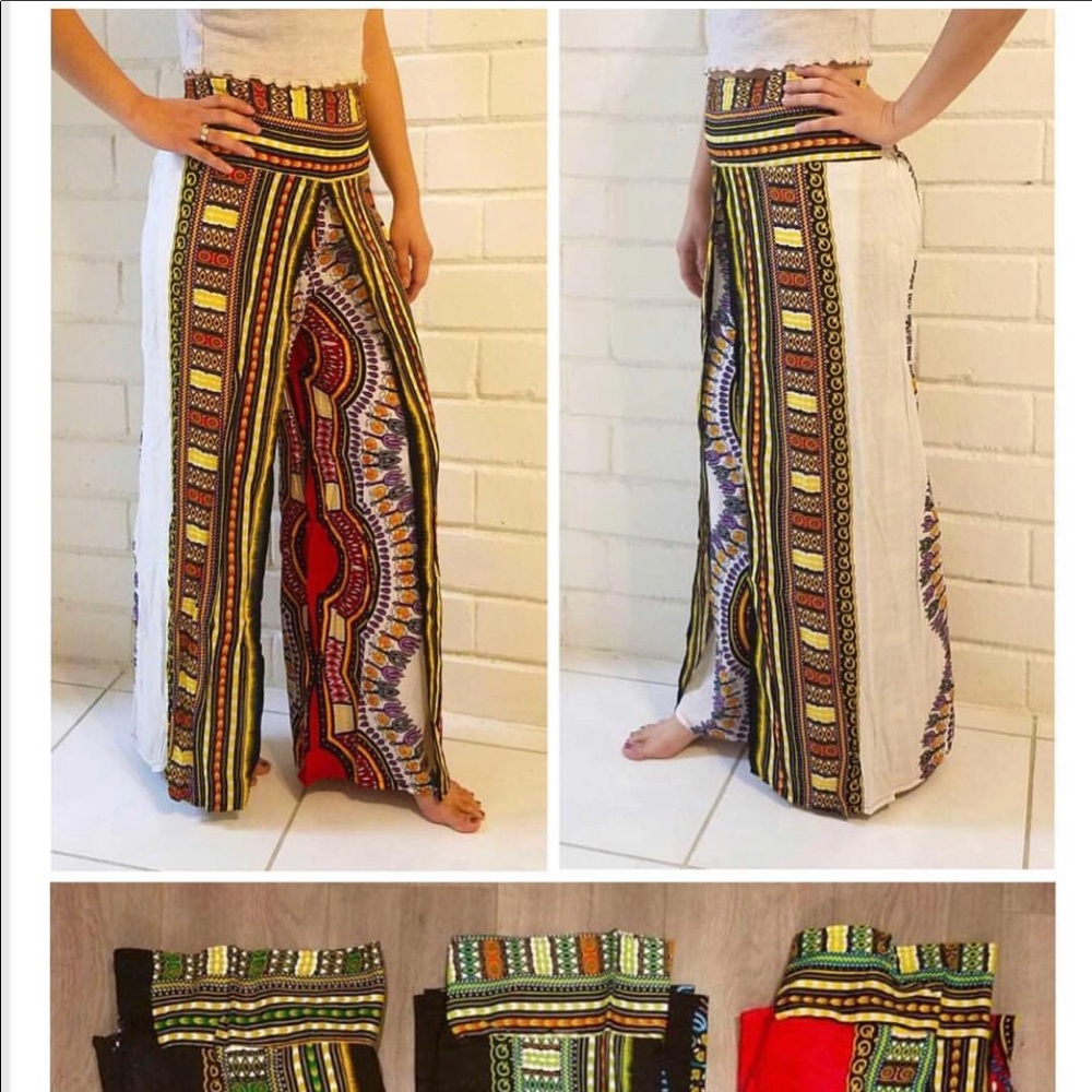 White Dashiki pants